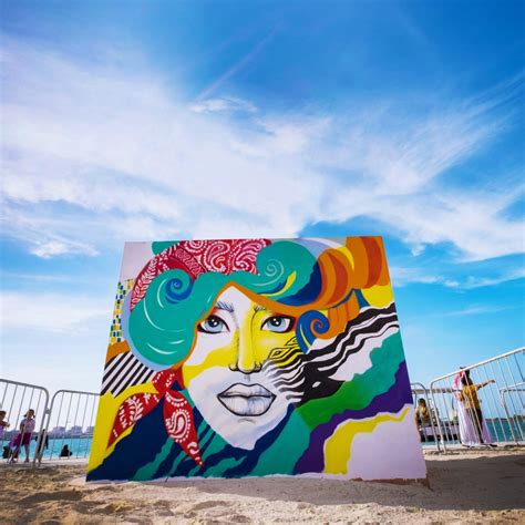 Mural Artdina Saadimother Of The Nation Festivalabu Dhabi Uae