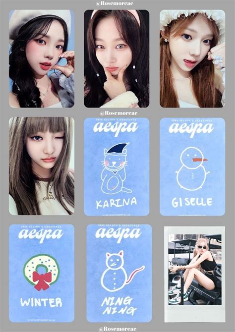 Aespa Photocard Template Kart Ablonu Kartlar Eli I Fikirleri