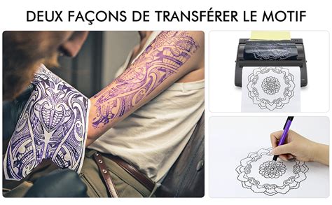 Biomaser Tattoo Transfer Paper 100 Feuilles A4 Taille Papier Calque