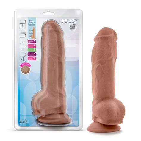 Big Boy Dildo Au Naturel In W Balls Mocha Blush Satisfaction