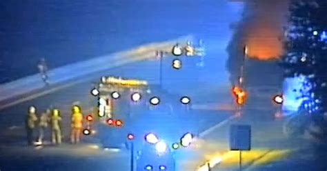 M62 Blocked By Lorry Fire In Dramatic Pictures Yorkshirelive