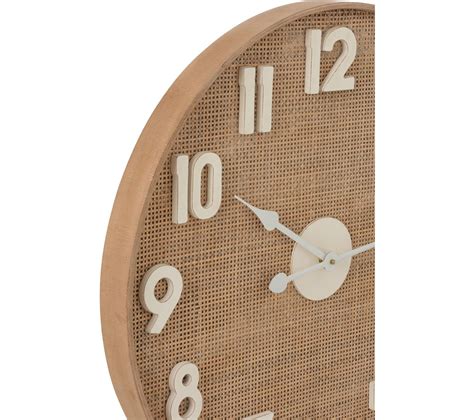 Horloge Murale Bois Clair Roseau Rotin Bambu X X Cm Horloge