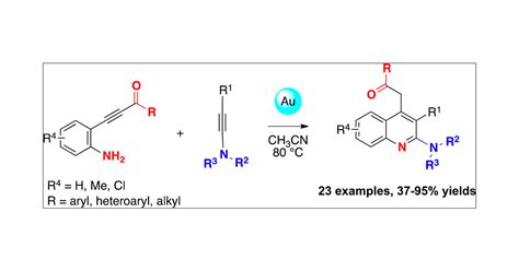 Gold Catalyzed Cascade Reaction of β 2 Aminophenyl α β ynones with