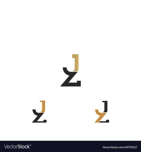 Alphabet Letters Initials Monogram Logo Zj Jz Z Vector Image