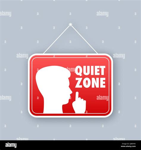 Quiet Zone No Sound Keep Silence Vector Stock Illustration Stock