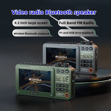 Sansui Radio Vid O R Tro F Haut Parleur Bluetooth Sans Fil Caisson