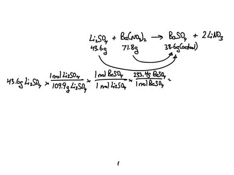 Solved For The Following Reaction 339 Grams Of Barium Chloride Are Mixed With Excess