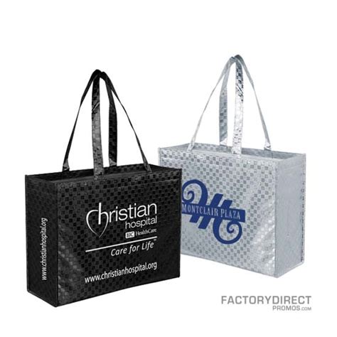 Metallic Laminated Shopping Bags Shopper Factory Direct Promos