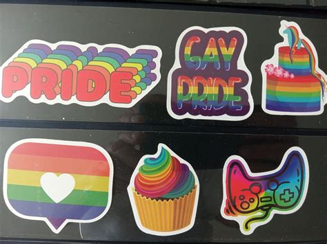 Six Rainbow Love Lgbtq Gay Lesbian Pride Sticker ~2 3 Ebay