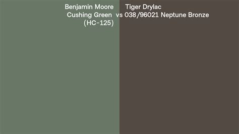 Benjamin Moore Cushing Green Hc Vs Tiger Drylac Neptune