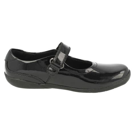 Girls Clarks Black Patent School Shoes Leather The Style ~ K | eBay