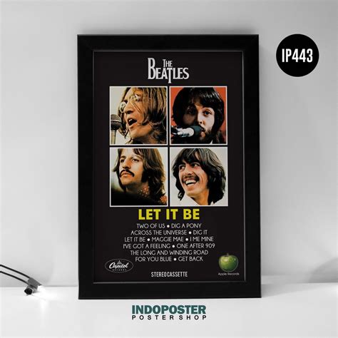 Jual Poster Musik Band The Beatles Let It Be Cover Album A4 30x20cm