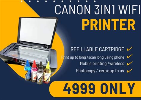 CANON ALL IN 1 WIF PRINTER WITH SCANNER AND XEROX COPIER AND MOBILE ...