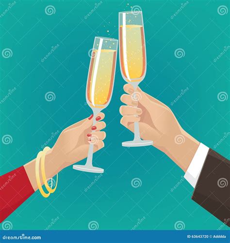 Couple Clink Glasses Outline Vector Doodle 83145779