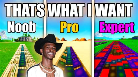 Lil Nas X Thats What I Want Noob Vs Pro Vs Expert Fortnite Music