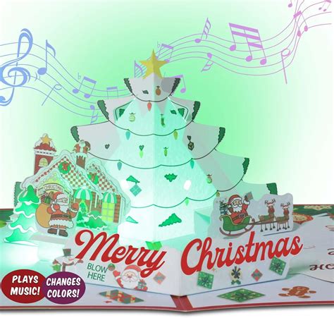 Weihnachtskarte Lights And Music Big Christmas Tree Karte Musical