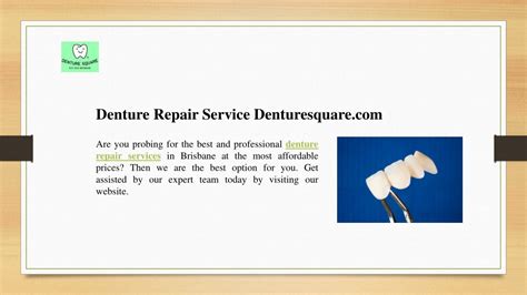 Ppt Denture Repair Service Powerpoint Presentation