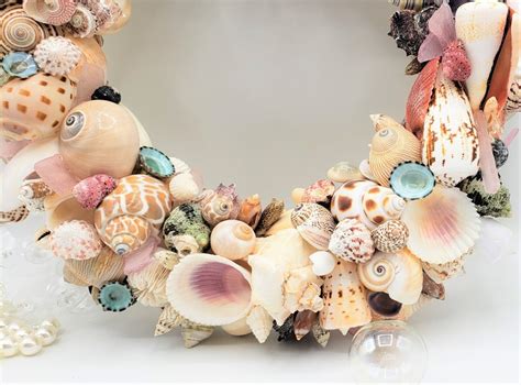 Nautical Decor Seashell Wreath Beach Decor Shell Wreath Etsy