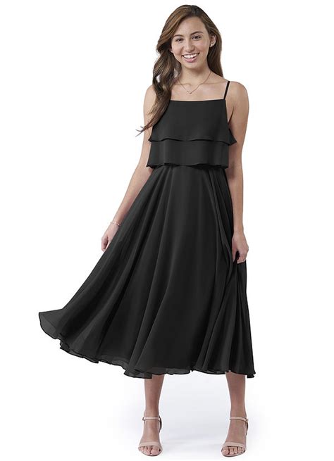 Black Azazie Ensley JBD Junior Bridesmaid Dresses Azazie