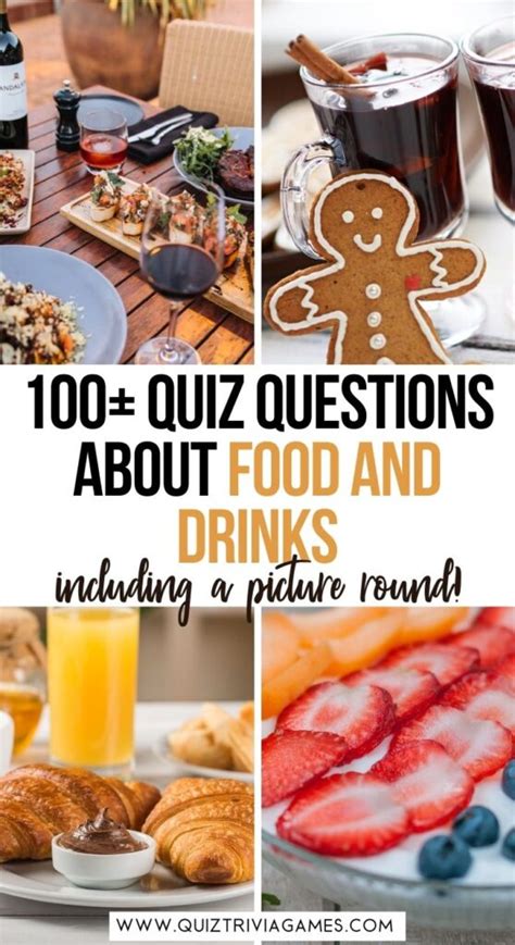 100 Food And Drink Quiz Questions And Answers Quiz Trivia Games