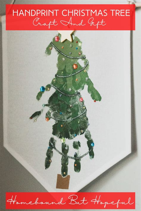 Kids Handprint Christmas Tree Craft Homebound But Hopeful