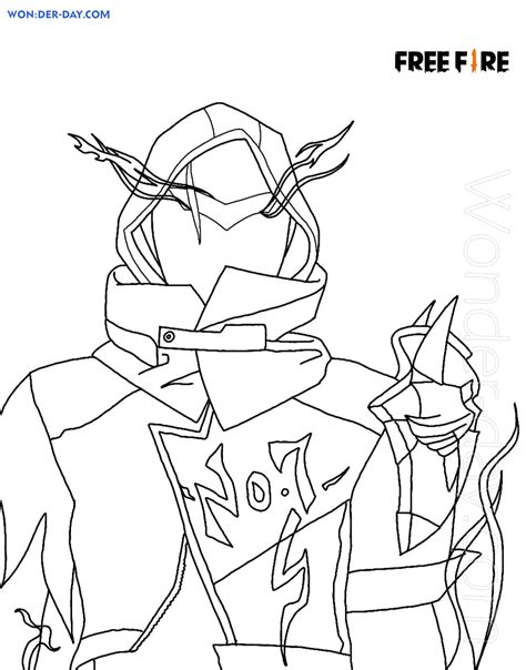 Skin Free Fire Para Colorir - Desenhos do Free Fire para colorir. Imprima gratuitamente