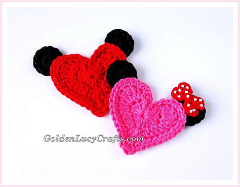 Ravelry Mouse Heart Applique Pattern By Goldenlucycrafts