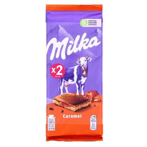 Livraison à domicile Milka Chocolat au Lait Goût Caramel 2x100g