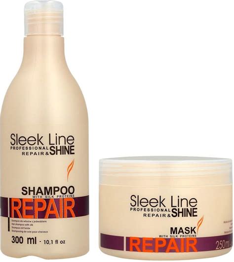 Zestaw Dla Kobiety STAPIZ SLEEK LINE Repair Maska 250ml Szampon 300ml