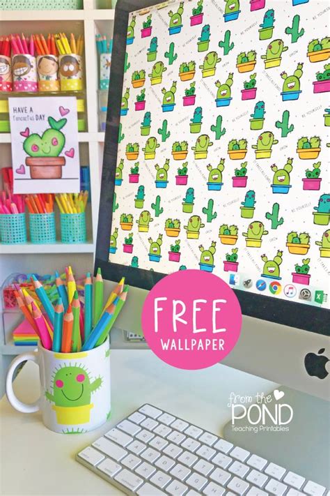 Cactus Screen Wallpaper | Preschool arts and crafts, Classroom decor ...