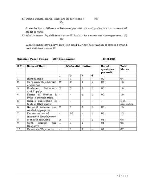 Jkbose Class Th Model Paper Of Economics Pdf Jkbose Th