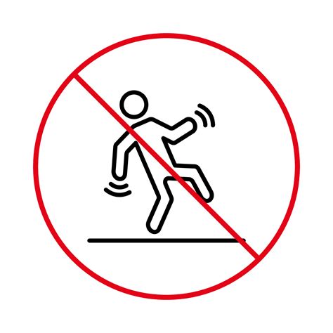 Attention Danger Wet Surface Pictogram Warning Fall Risk Caution Sign