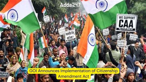 Goi Announces Implementation Of Citizenship Amendment Act Caa