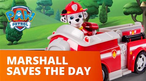 Paw Patrol Marshalls Fire Truck Saves The Day Toy Pretend Play