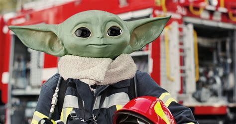 Boy Gifts Baby Yoda To Firefighters Battling Wildfires | Moms.com