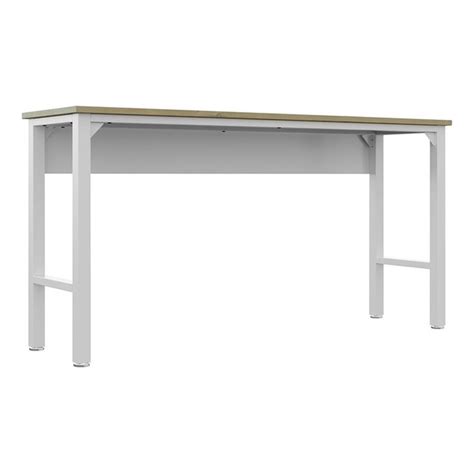 pemberly row contemporary mdp woodmetal garage table  white