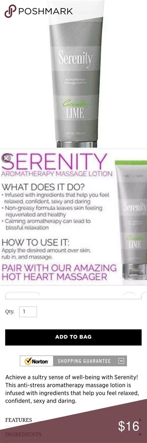 Pure Romance Serenity Lotion Pure Romance Serenity Massage Lotion In