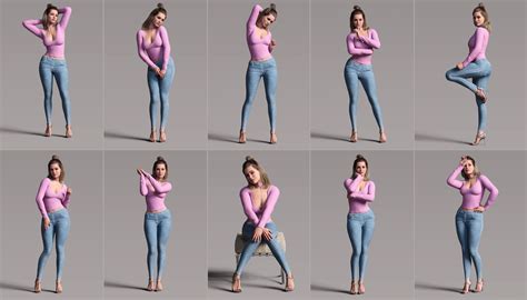 Z Sweet Fashion Pose Mega Set For Genesis 8 Female And Genesis 9 Daz 3d