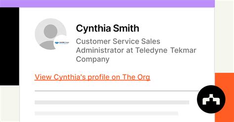 Cynthia Smith - Customer Service Sales Administrator at Teledyne Tekmar ...