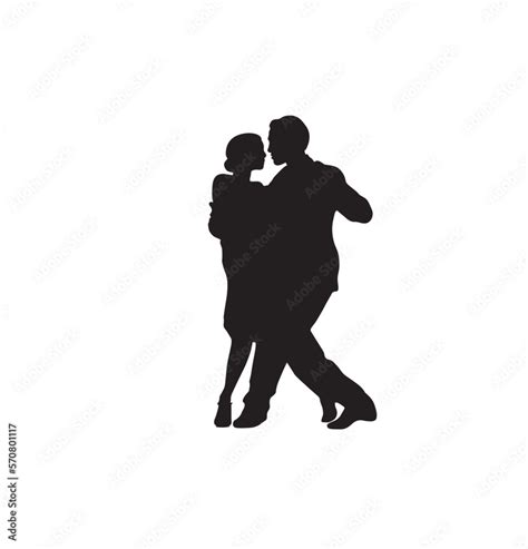 Silhouette Of Tango Dance Pair Couple Dancers Argentine Tango