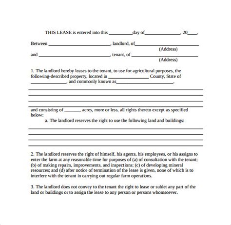 26 Printable Land Lease Agreement Forms And Templates Fillable Samples