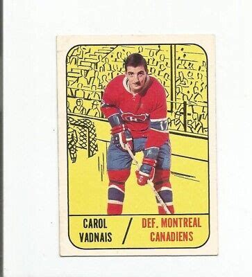 Carol Vadnais Topps Chee Hockey Card Rookie Ebay