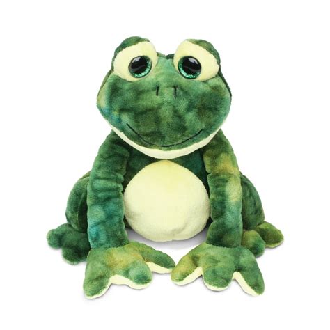 Dollibu Plush Frog Stuffed Animal Soft Huggable Squat Green Frog