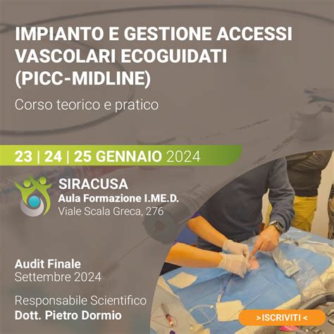 Corso Impianti Accessi Vascolari Ecoguidati