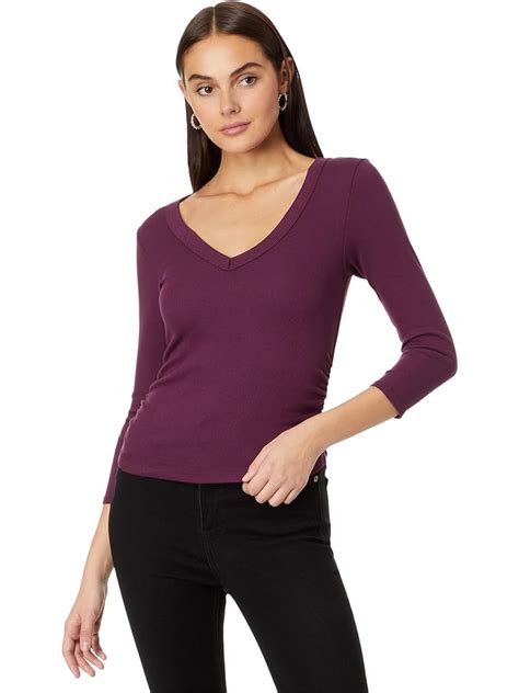 Three Dots 3 4 Sleeve Scoop Neck Free Shipping