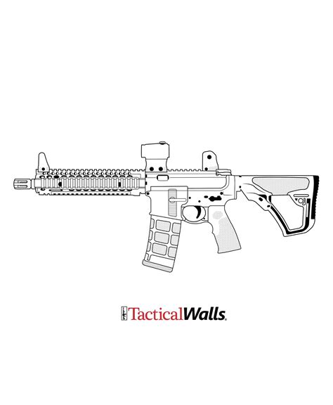 Firearm Coloring Pages | Improve your coloring skills | Tactical Walls