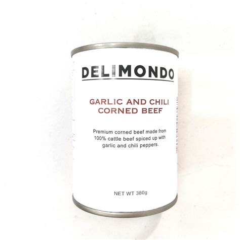Delimondo Garlic And Chilli Corned Beef 380g Merkado Filo Grocery