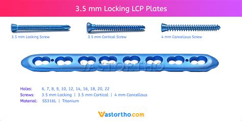 3 5 Mm Locking LCP Plates Specification Uses Sizes Vast Ortho