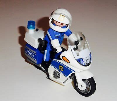 Motard De Police Et Sa Moto Playmobil Eur Picclick Fr