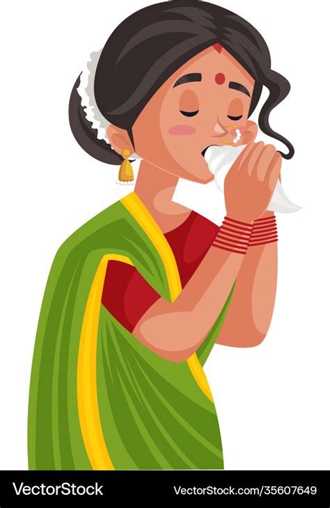 Indian Marathi Woman Cartoon Royalty Free Vector Image